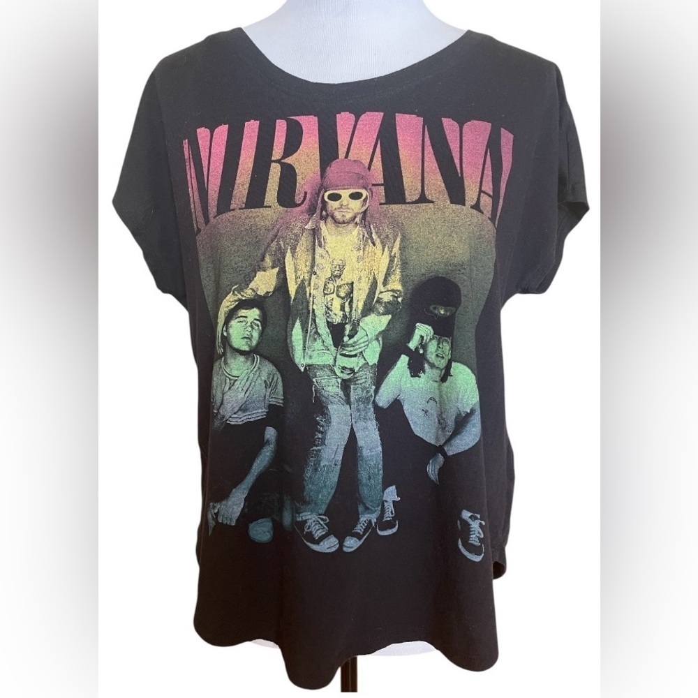 Forever 21 Nirvana Band Tee, Size M, Black